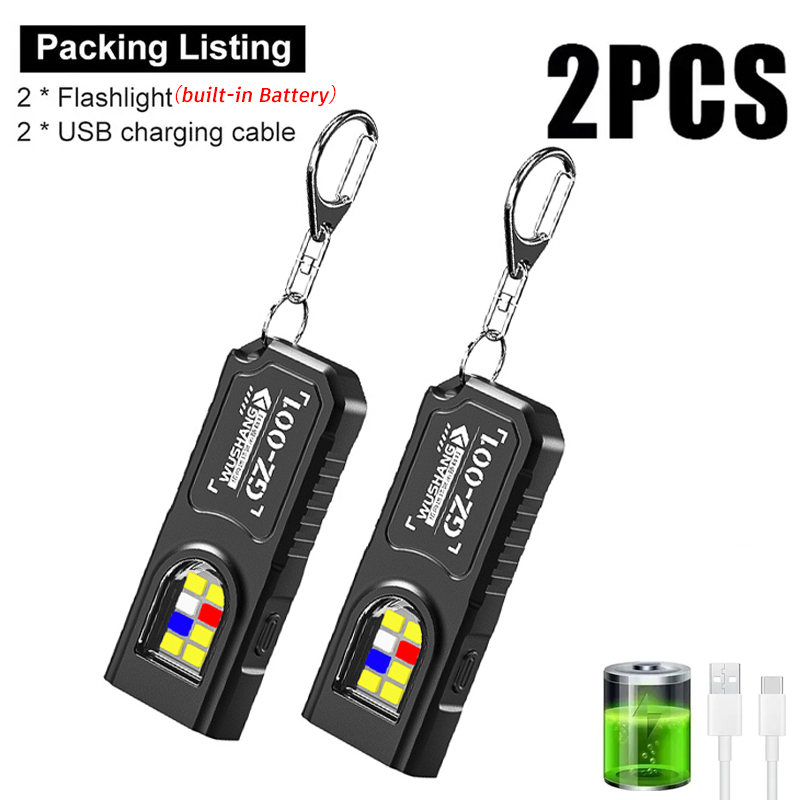 Fishing Light - Multifunctional Keychain Flashlight USB Rechargeable Mini