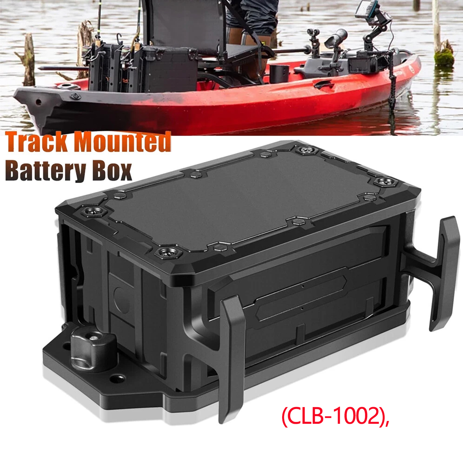 Fish Finder Mount - Track Mounted Battery Box for Fish