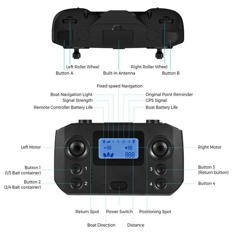 ABKQ-Fishing Bait Boat Remote  - Fishing Gps review and price