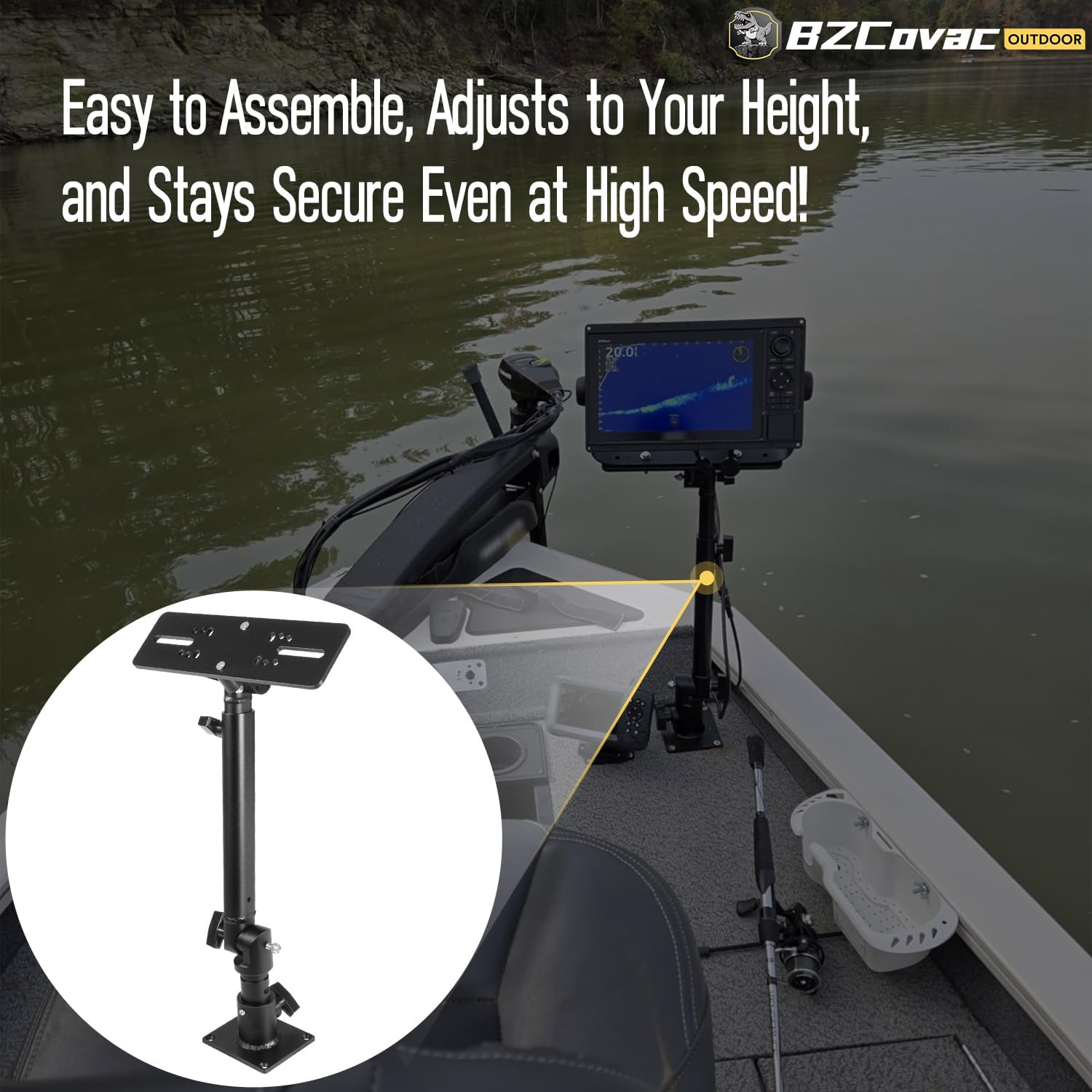 Marine Anodized Aluminum Monit - Fish Finder Mount review and price