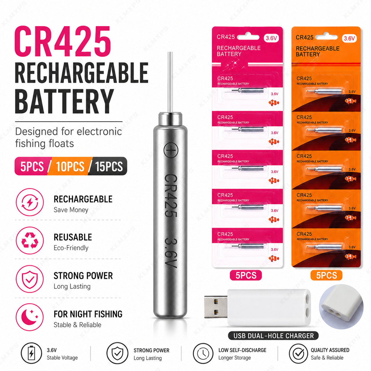 CR425 Rechargeable Battery for - Fish Finder Charger review and price
