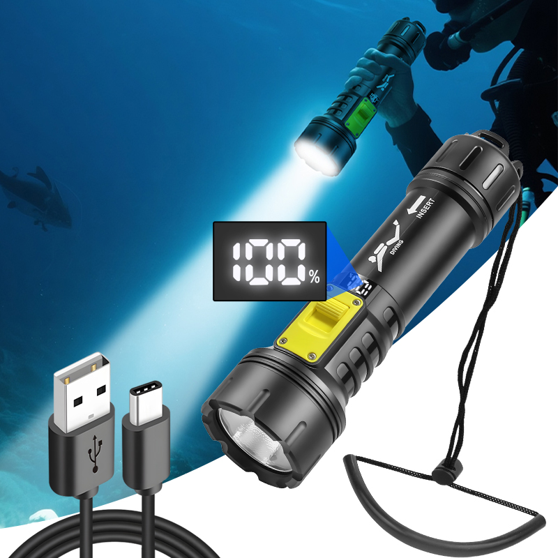 New XHP70 Diving Flashlight IP - Fishing Light review and price