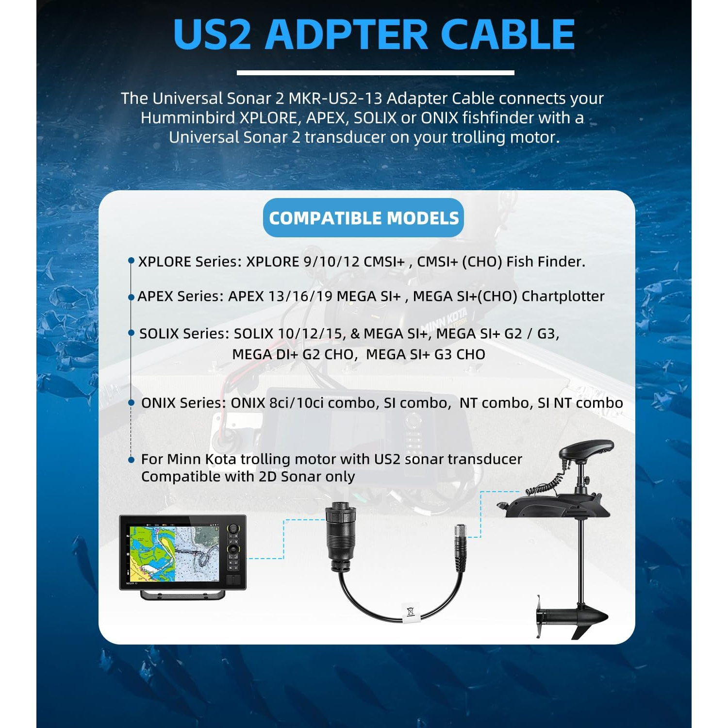 For Minn Kota MKR-US2-13 Unive - Fish Finder Cable review and price