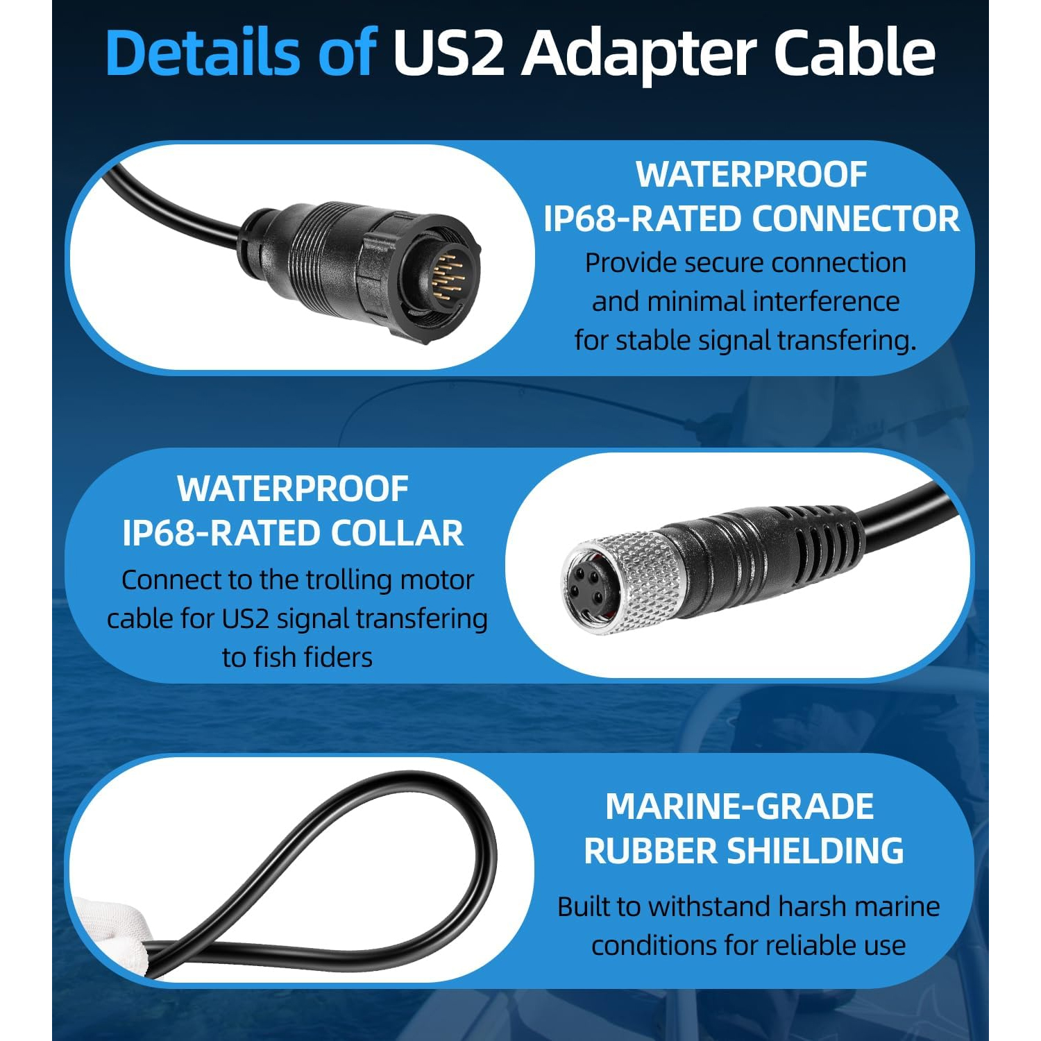 For Minn Kota MKR-US2-13 Unive - Fish Finder Cable review and price