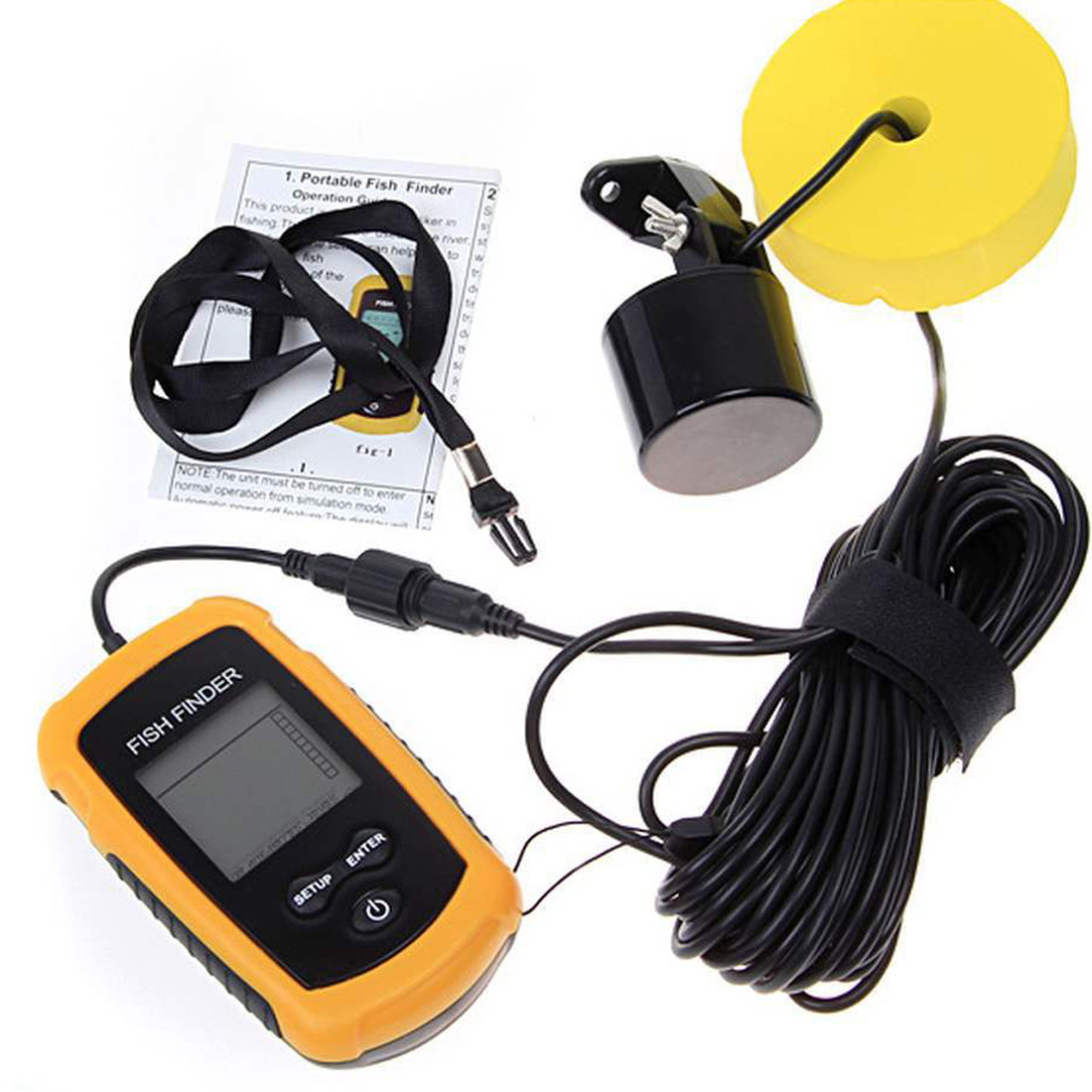 Alarm 100M Portable Sonar Fish - Fishing Depth Finder review and price