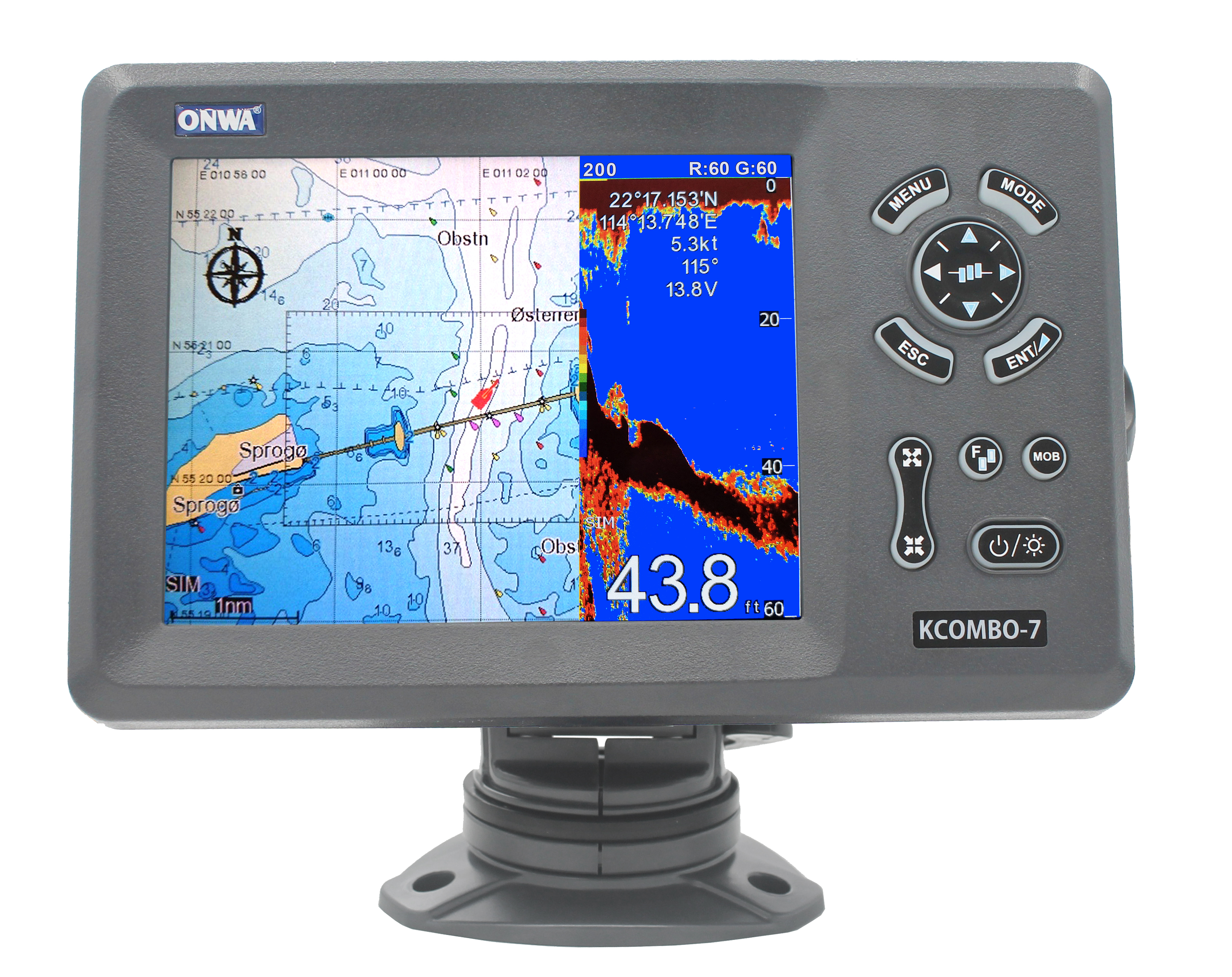 ONWA KCombo-7 7inch Marine GPS - Fish Finder Gps review and price