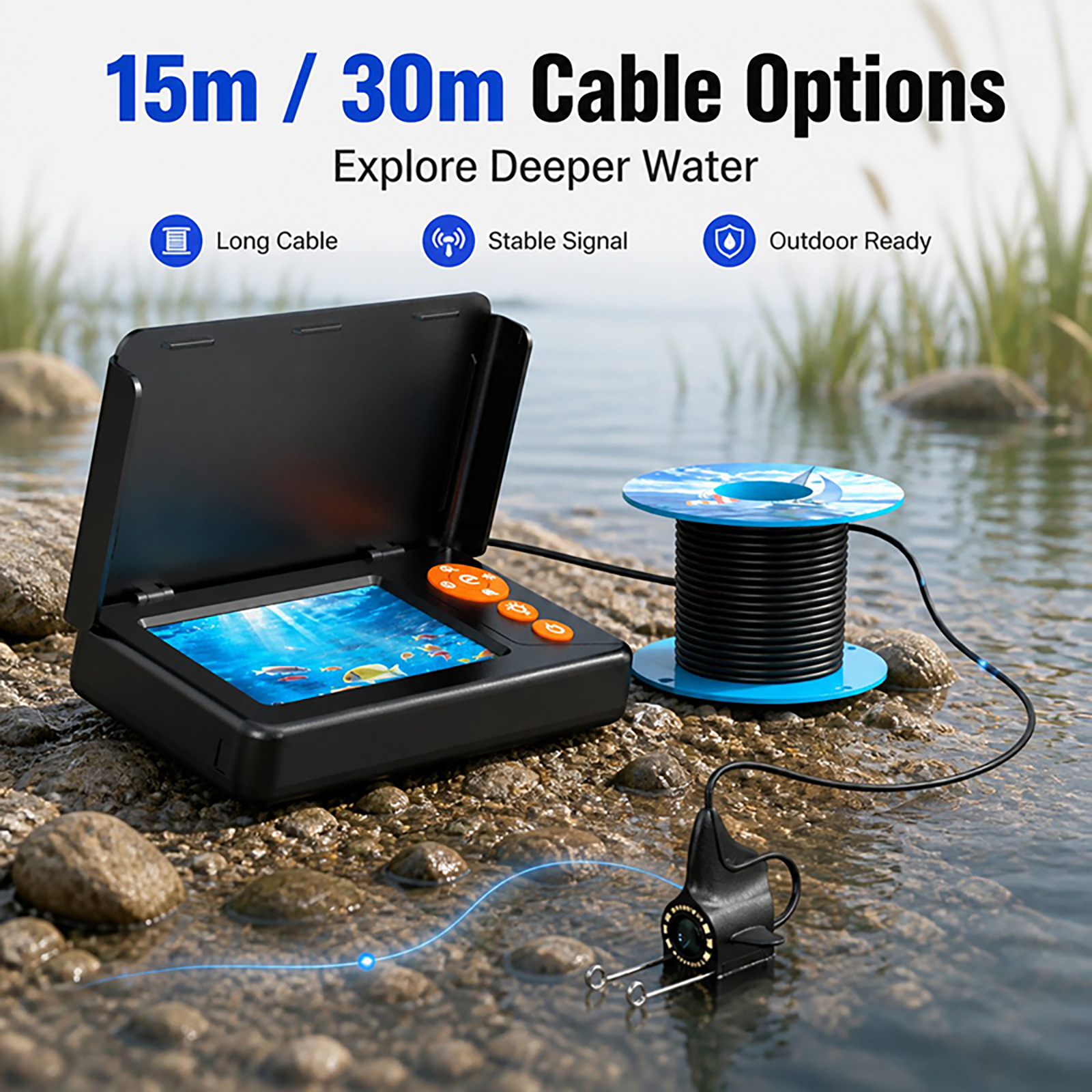 1080P HD Underwater Camera Fis - Fishing Depth Finder review and price