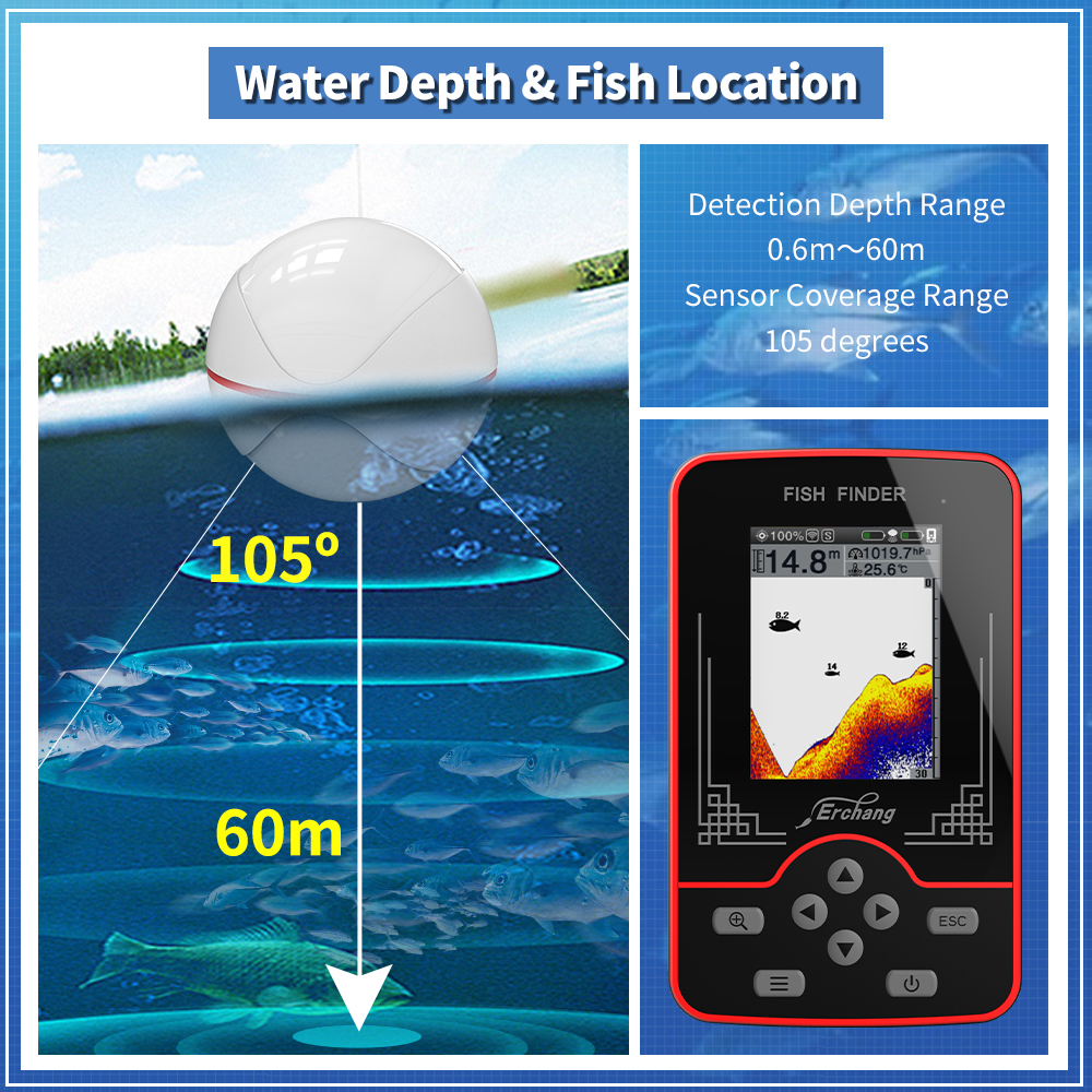 Erchang F13 Wireless Sounder F - Fish Finder Gps review and price