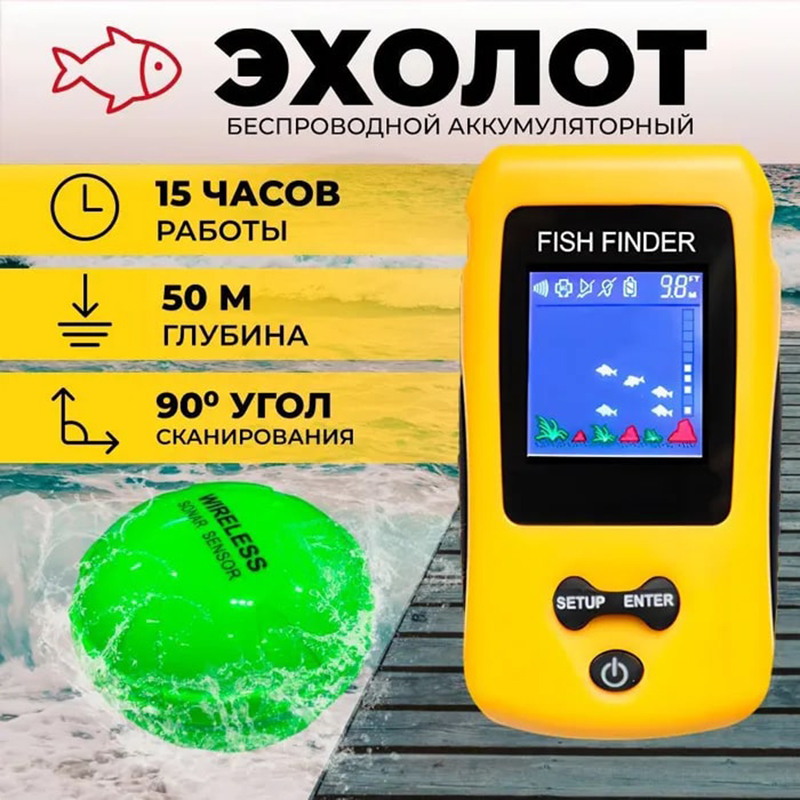 Brand New Colorful Wireless Fi - Fish Finder Transducer review and price