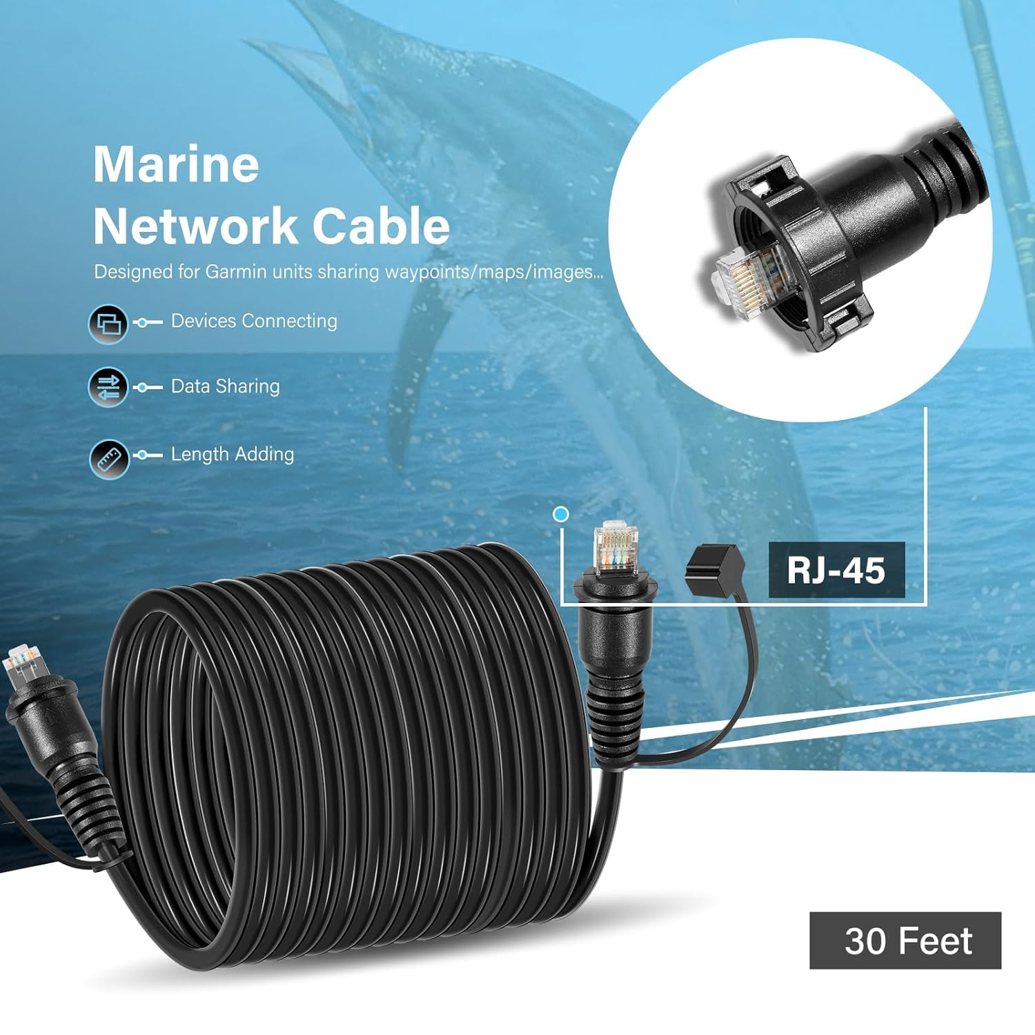 30 Foot Marine Network Cable f - Fish Finder Cable review and price