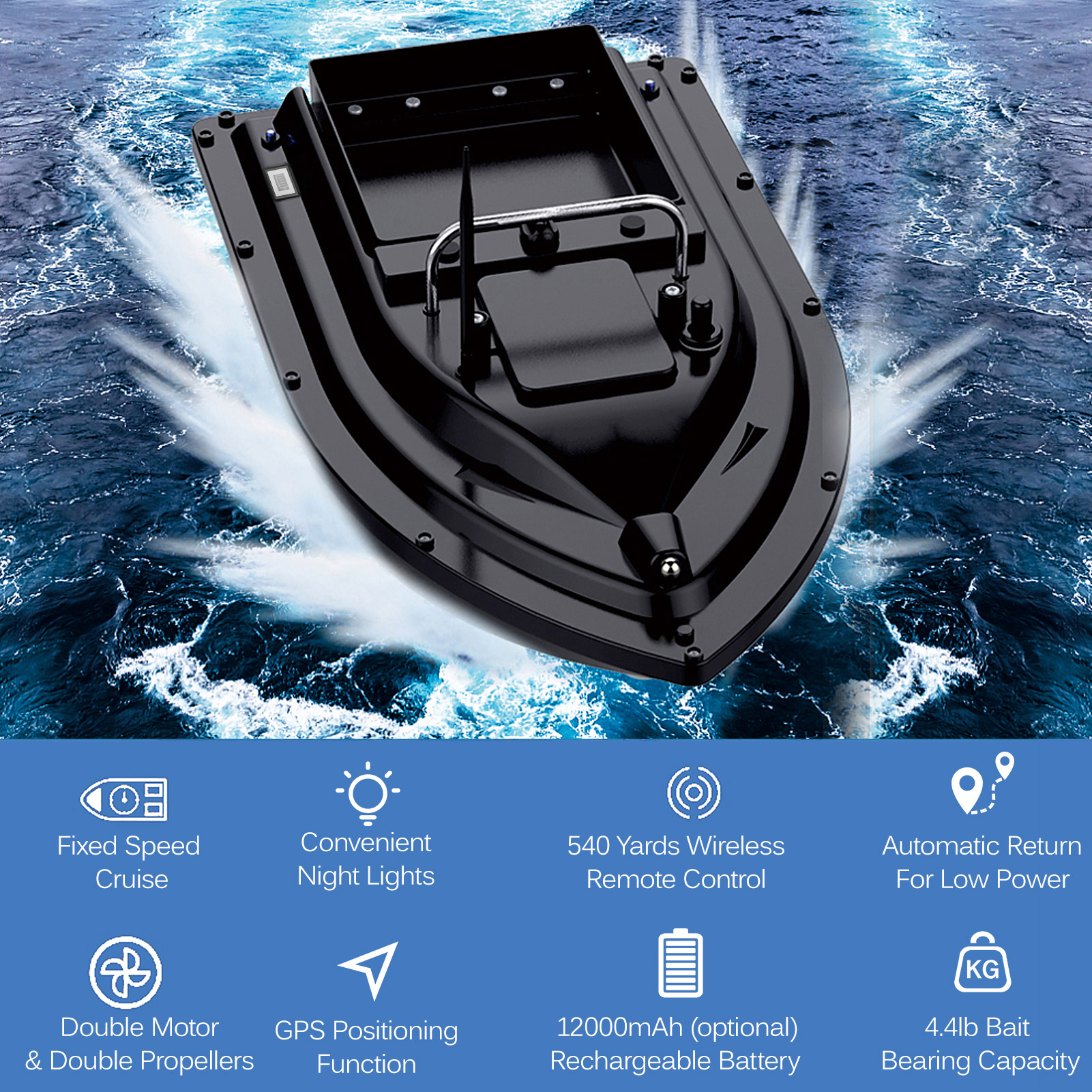 D16E GPS Fishing Bait Boat wit - Fishing Gps review and price