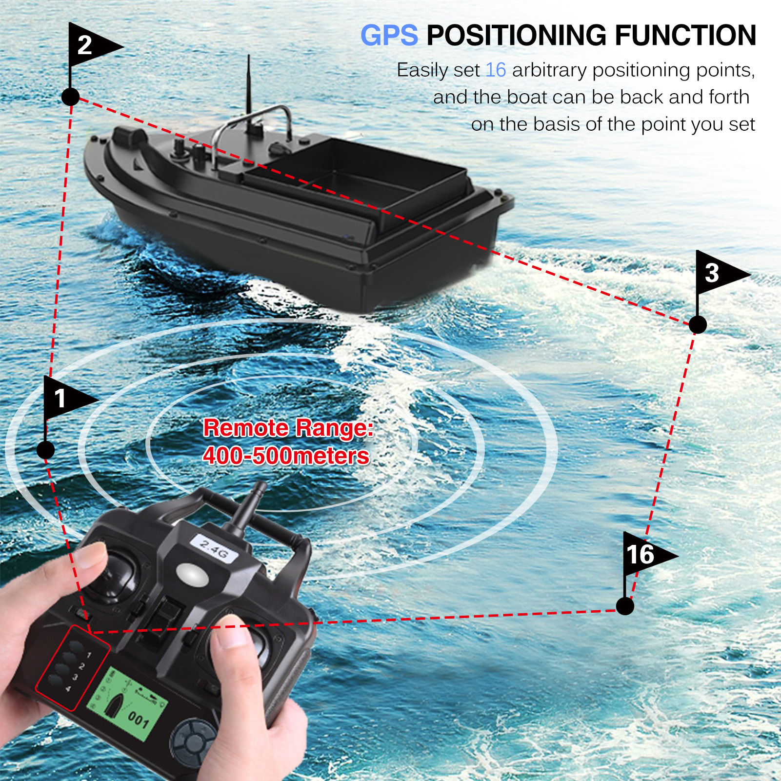 D16E GPS Fishing Bait Boat wit - Fishing Gps review and price